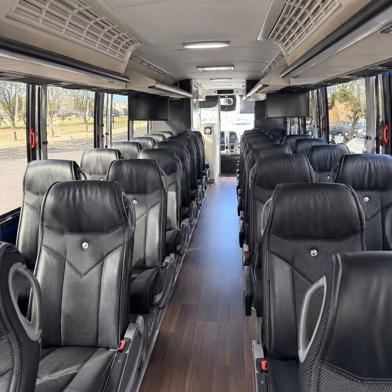 56 passenger charter bus interior