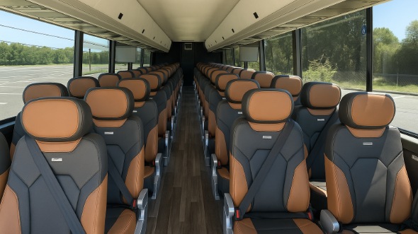 hemet 54 passenger charter bus inside