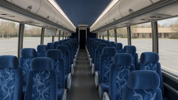 hemet 55 passenger charter bus inside