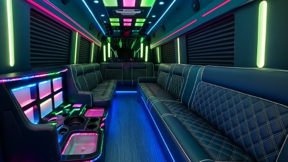 party bus rental interior hemet